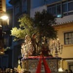 LUNES SANTO: LA COFRADIA DE LA ORACION EN EL HUERTO CUMPLE CON SU ESTACIÓN DE FE, PERO LA LLUVIA LE HACE REGRESAR ANTICIPADAMENTE A SU CASA HERMANDAD