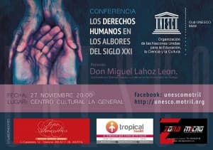 El Club Unesco Motril organiza la conferencia ‘Los Derechos Humanos en los Albores del Siglo XXI’
