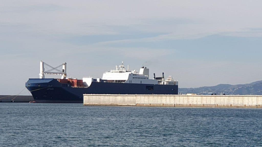 Unidas Podemos registra en el Congreso una pregunta sobre el atraque del barco Bahri Hofuf