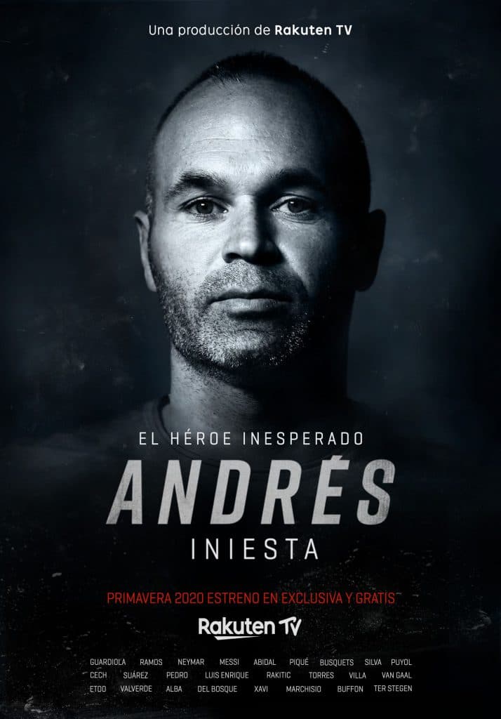 Rakuten estrenará su nuevo documental original, Andrés Iniesta – El héroe inesperado