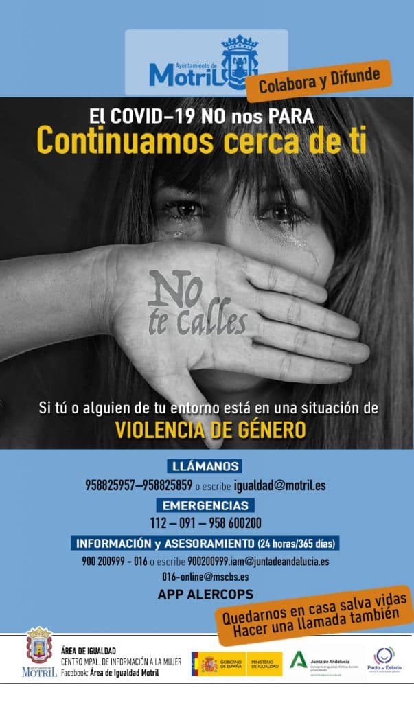 Motril refuerza los servicios de atención a mujeres en situación de violencia   machista durante el estado de alarma