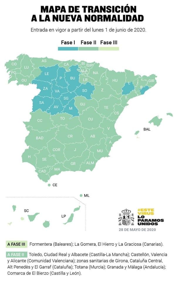 Granada pasa a Fase 2 el próximo lunes 1 de junio