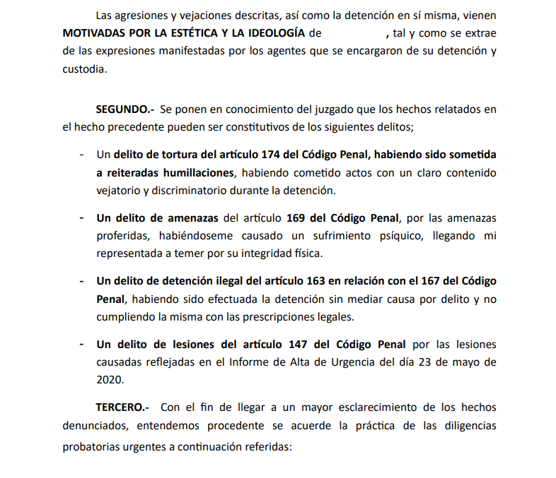 Denuncian un caso de presunta detención ilegal y tortura en dependencias policiales de Granada