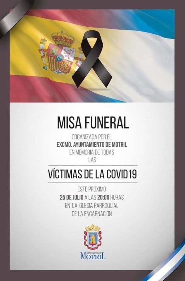Motril celebrará una misa funeral en memoria de las víctimas del coronavirus