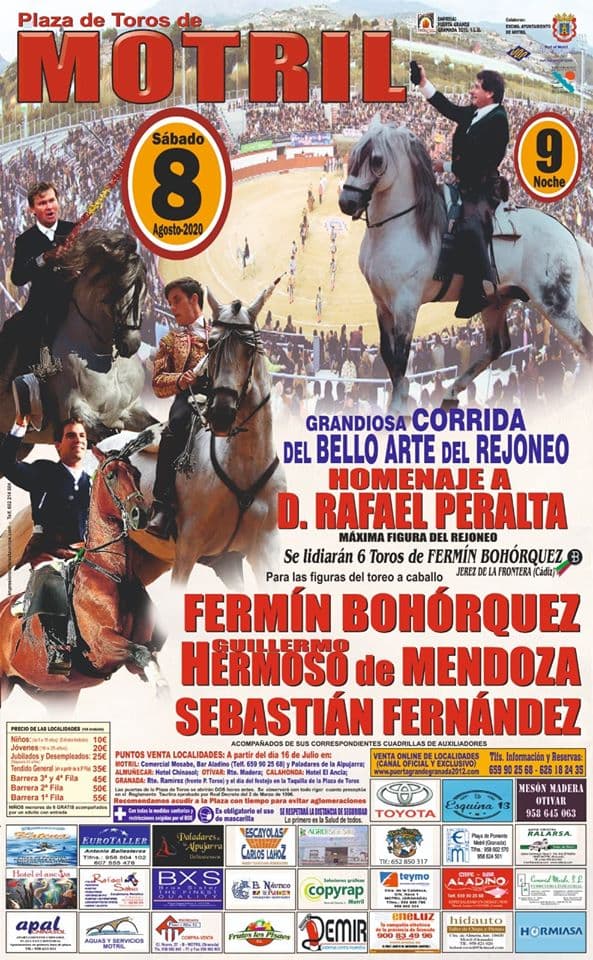 La corrida de rejones se programa para final de agosto