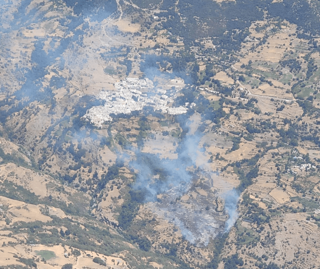 Activado el nivel 1 del Plan de Emergencias por incendios forestales por un fuego declarado en Bubión