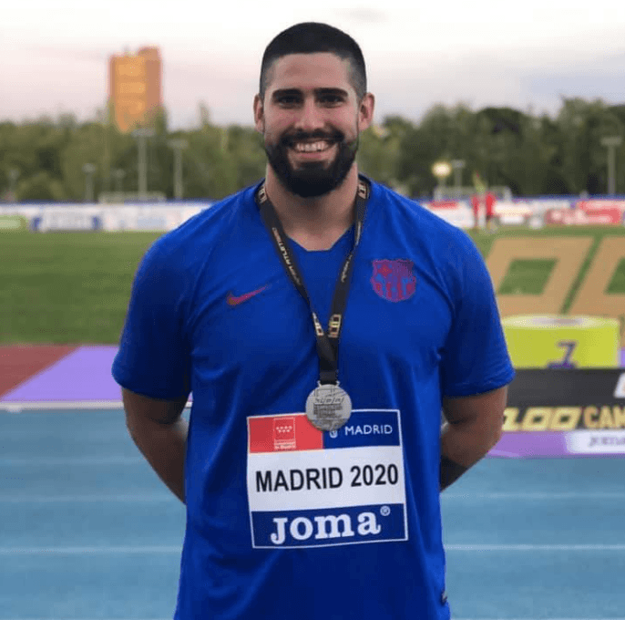 Lorenzo Hernández, subcampeón de España de lanzamiento de disco