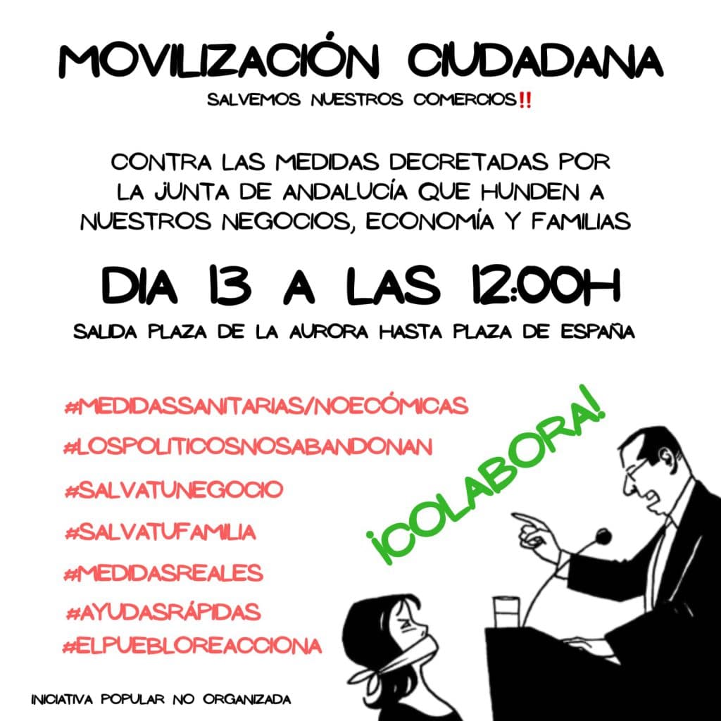 Manifestación en Motril bajo el lema «salvemos nuestros comercios»