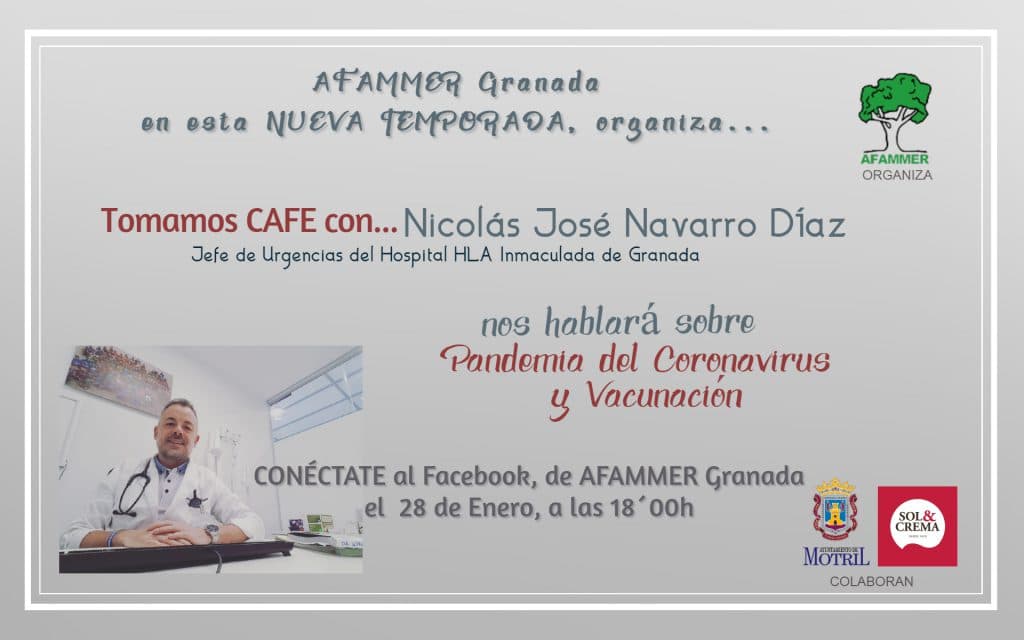 AFAMMER Granada comienza el 2021 con una de sus actividades más representativas, “Tomamos café con…”