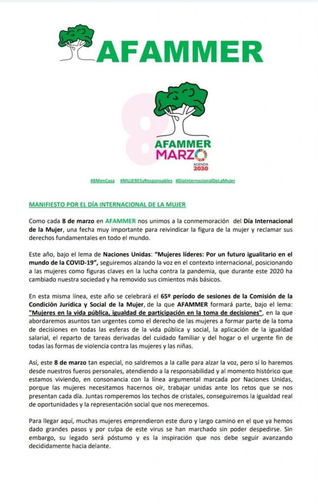 AFAMMER se une a la conmemoración del Día Interncional de la Mujer