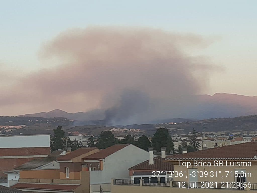 Desactivado el nivel 1 del Plan de Emergencias por incendios forestales en Granada por el fuego declarado en Jun