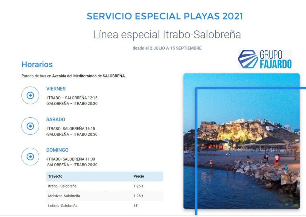 Se pone en marcha un servicio de autobús a la playa desde Lobres