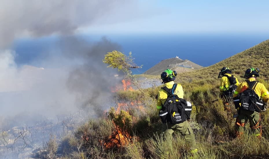 Activado el nivel 1 del Plan Infoca por el fuego en Gualchos