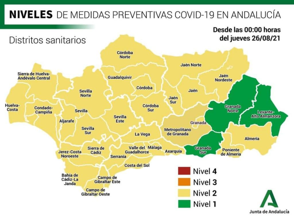 Costa y Alpujarra se mantienen en Nivel de Alerta 1 por segunda semana consecutiva
