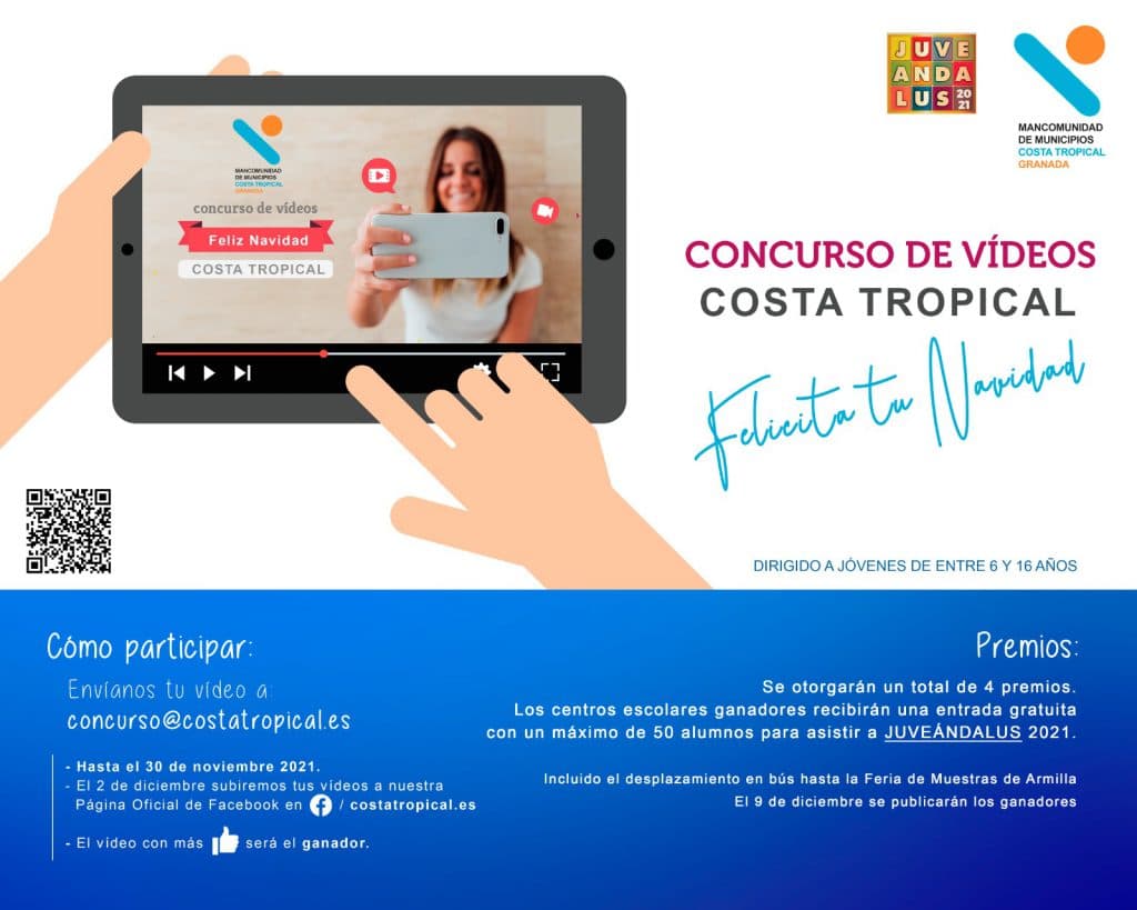 Los niños y jóvenes de la Costa Tropical podrán felicitar la Navidad por vídeo, participando en un concurso organizado por Mancomunidad y los centros educativos