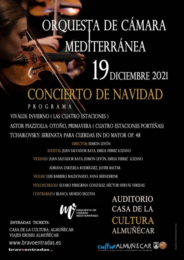 Concierto de Navidad de la Orquesta de Cámara Mediterránea en Almuñécar