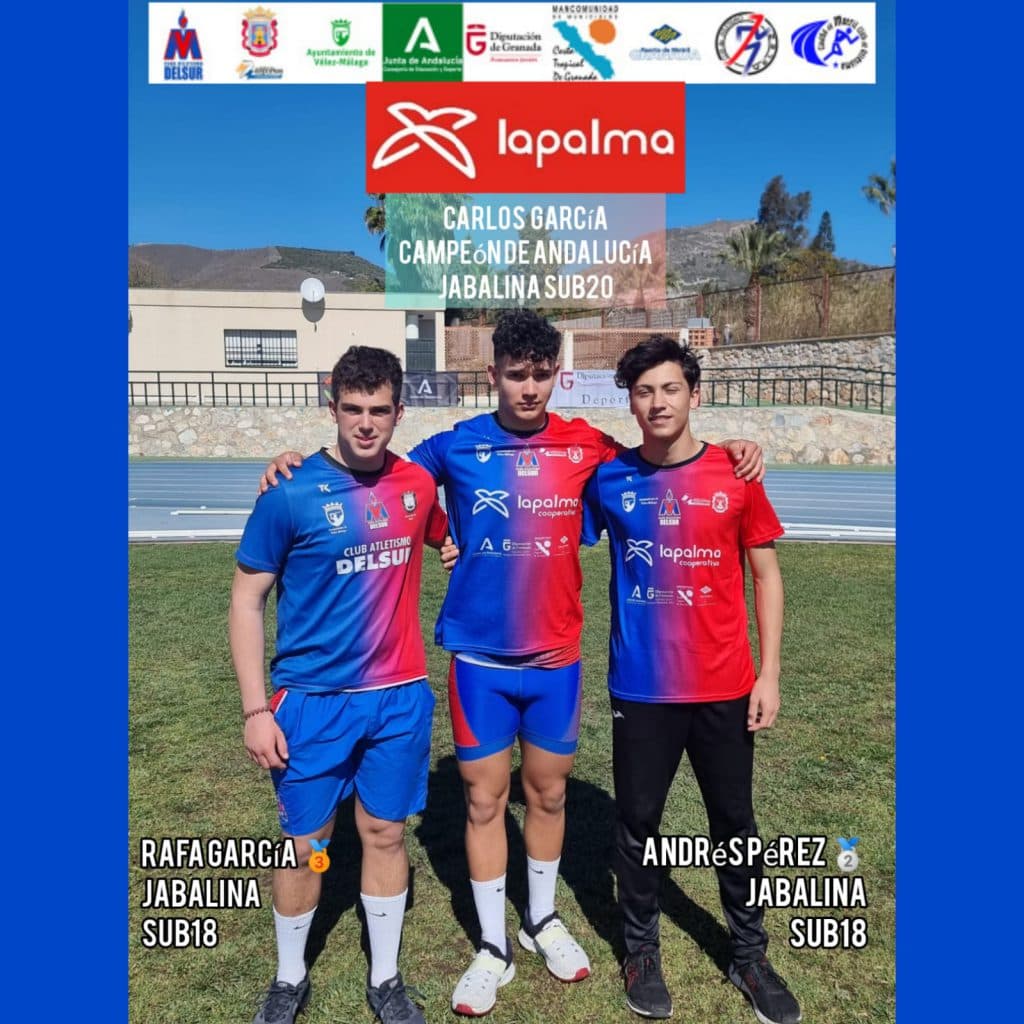 El Club Atletismo DELSUR-LA PALMA demuestra su poderío en el andaluz de lanzamientos largos