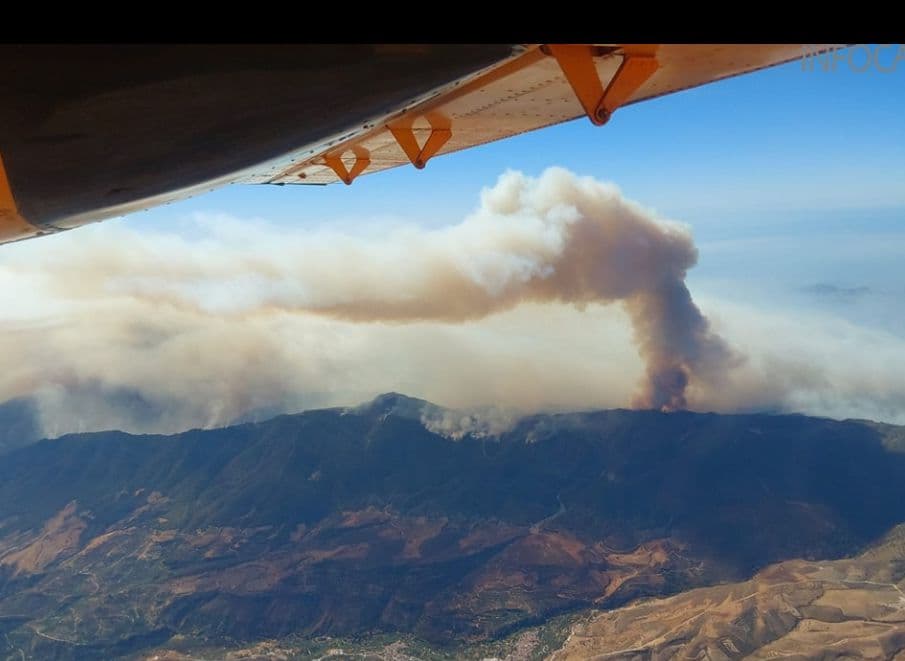 El PSOE de Granada traslada su apoyo a todo el personal que trabaja en la extinción del incendio de Los Guájares