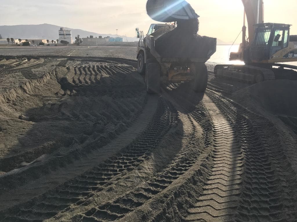Obras en la playa de El Cable para evitar su inundación y mejorar la respuesta frente a temporales de levante