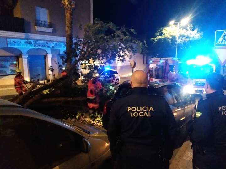 El temporal de viento se salda con múltiples desperfectos en la Costa Tropical