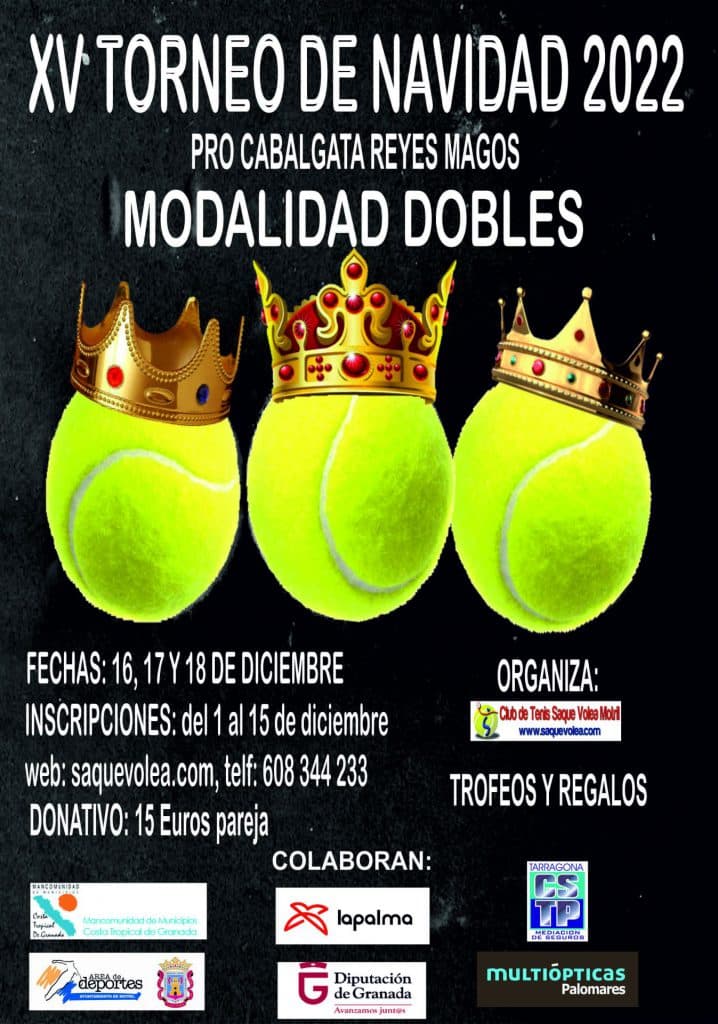 Saque y Volea organiza el torneo de tenis Pro-Cabalgata de Reyes Magos