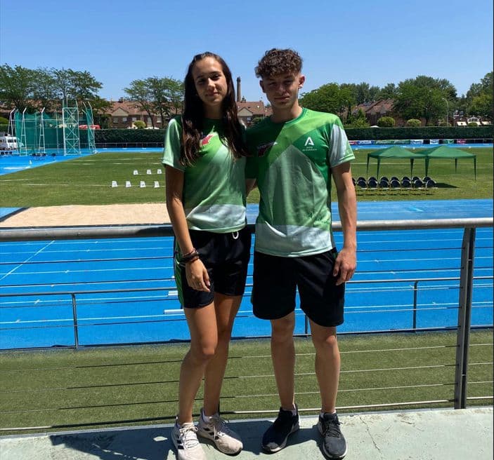 María Moreno Sola y Javier Granero Jiménez, atletas de club atletismo Delsur – Coop. La Palma, subcampeones de España sub18