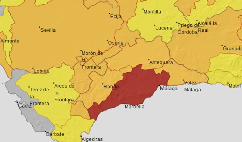 Se amplía el aviso rojo por altas temperaturas a la comarca malagueña de Sol y Guadalhorce