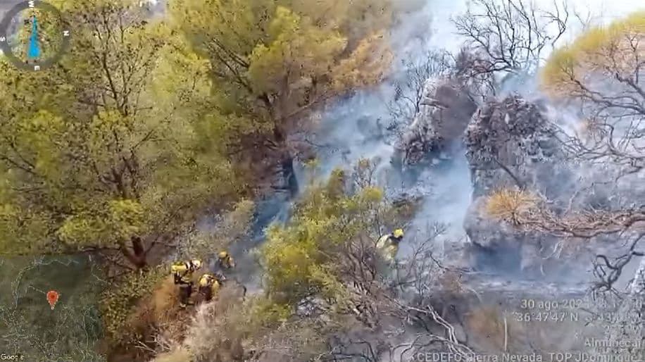 El incendio de Almuñécar ya ha arrasado 95 hectáreas de terreno forestal