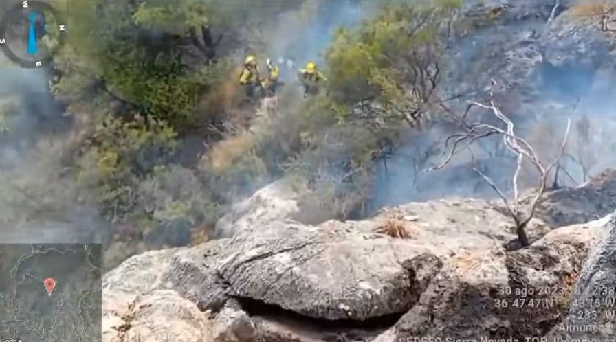 Incendio forestal en Almuñécar