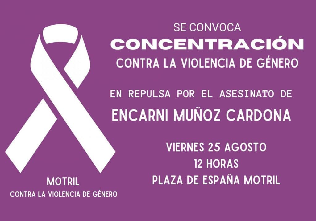 Concentración por el asesinato de la motrileña Encarni Muñoz