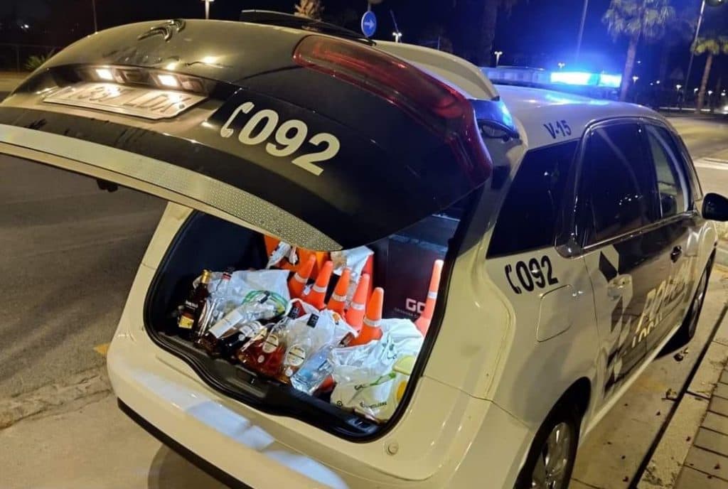 Intervención durante esta pasada noche en Motril proponiendo para sanción 19 actas por ‘botellón’