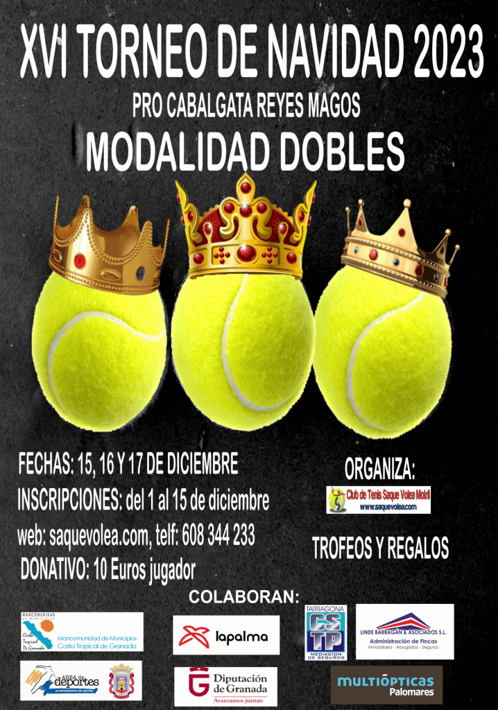 El Club Saquevolea Motril organiza el trofeo de tenis Pro-Cabalgata de Reyes