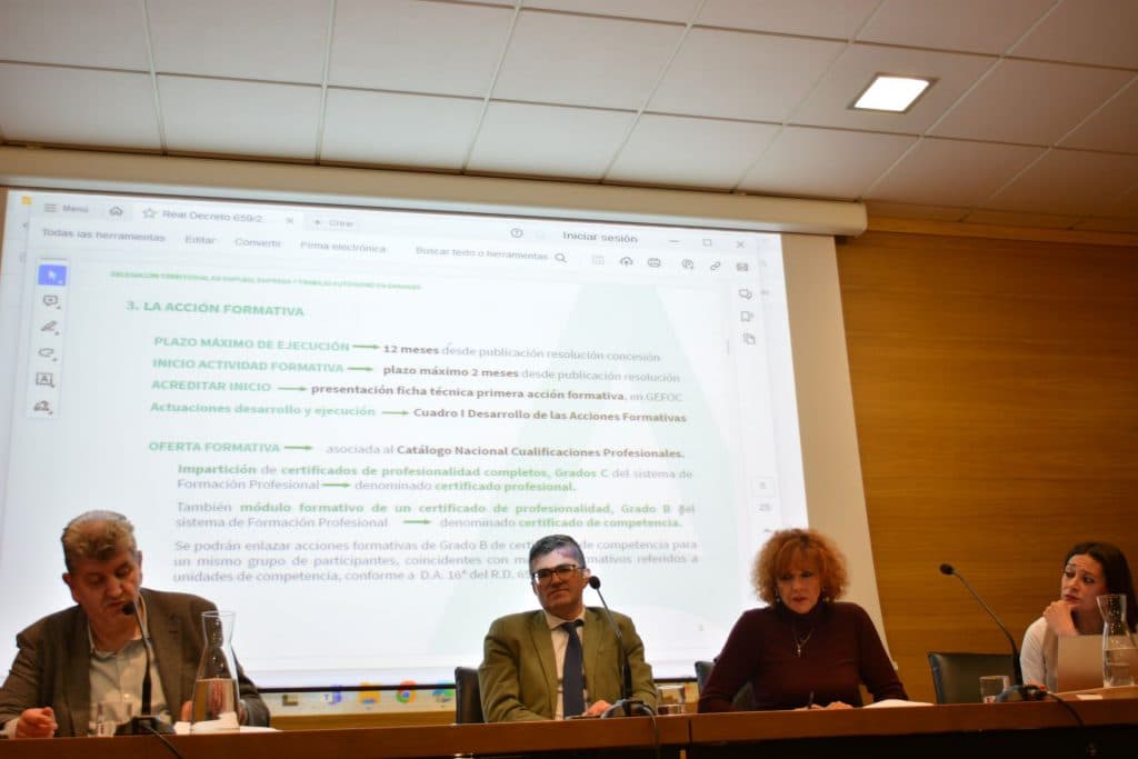 Empleo destina casi 2,5 millones para acciones de Formación Profesional gratuitas para personas desempleadas de Granada