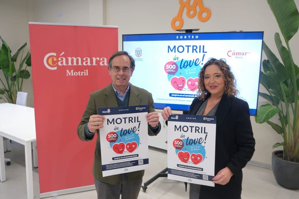 La Cámara de Comercio lanza ‘Motril in love’, la campaña que repartirá 500 euros en cheques regalo con motivo de San Valentín