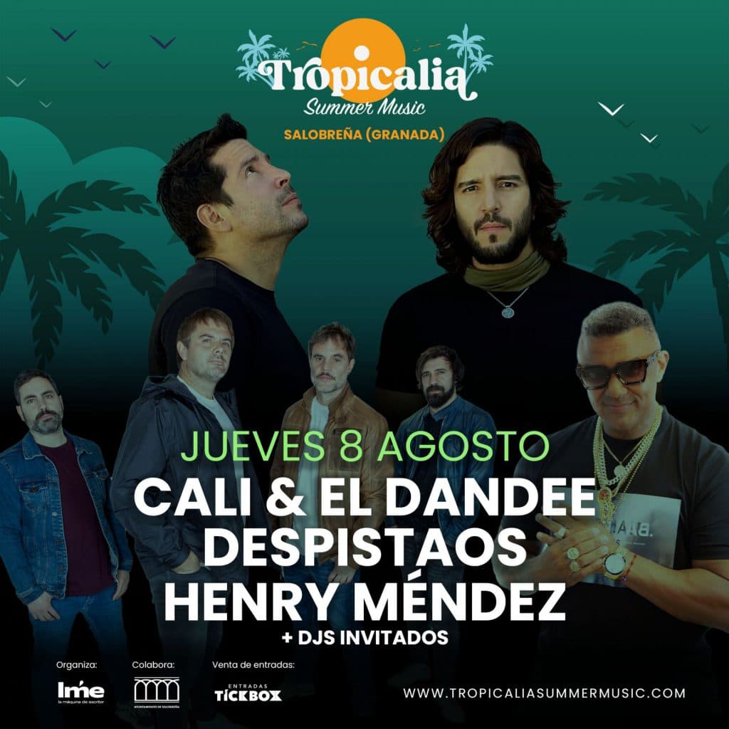 Tropicalia Summer Music anuncia una noche urbana exclusiva con Cali & El Dandee, Despistaos y Henry Méndez