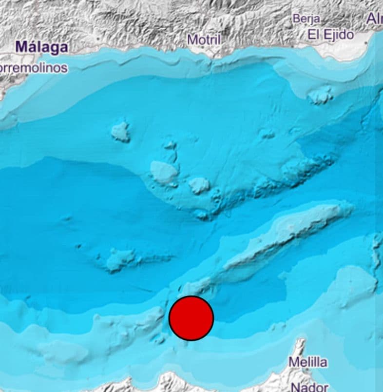 Terremoto de magnitud 4,2 que se ha notado en la Costa Tropical de Granada, Málaga y Melilla