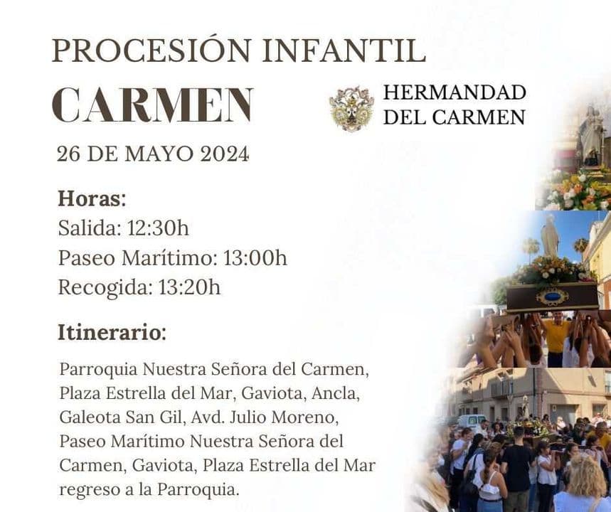 Procesión infantil de Nuestra Señora del Carmen de Motril