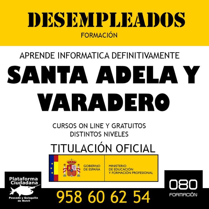 La plataforma ciudadana Pescado y Quisquilla de Motril presenta una iniciativa clave para el desarrollo profesional de los residentes de los barrios de El Varadero y Santa Adela