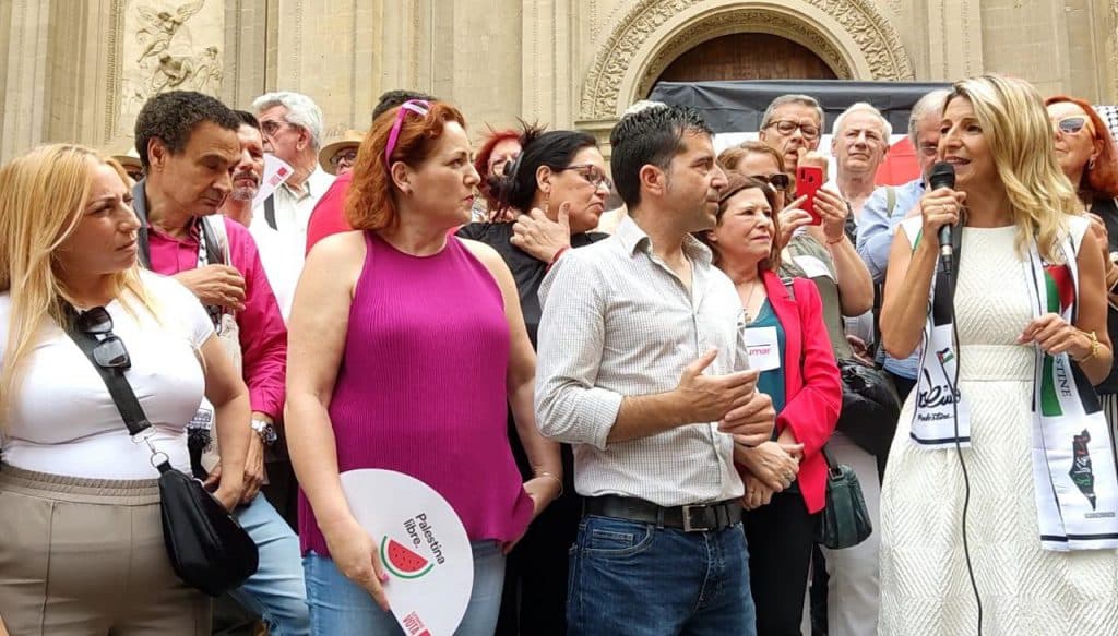 Granada recibe la visita de Yolanda Díaz y Manu Pineda en el penúltimo día de campaña para las elecciones al Parlamento Europeo