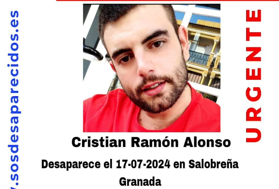 Cristian Ramos de 28 años, desaparecido en Salobreña