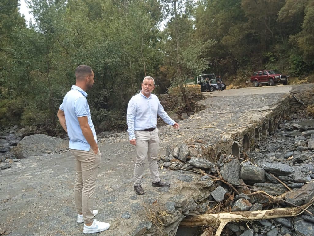 Diputación colabora con el ayuntamiento de Trevélez para el restablecimiento de la normalidad tras los daños provocados por las tormentas