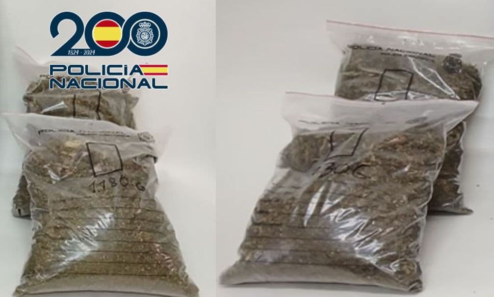 La Policía Nacional realiza 25 operaciones antidroga en Granada, Motril y Baza en el mes de agosto incautando más de 3.800 kilos de hachís y cerca de 700 plantas de marihuana