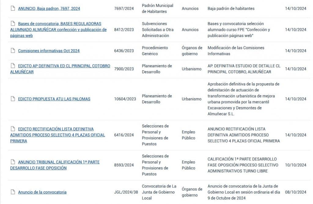 IU Almuñécar denuncia «la mala difusión» de la bolsa de Oficiales de 1ª y pide al Ayuntamiento mejorar el tablón de anuncios en el futuro