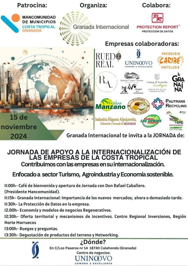 Jornada de Apoyo a la Internacionalización de Empresas en la Costa Tropical: Impulso al Turismo, Agroindustria y Economía Sostenible