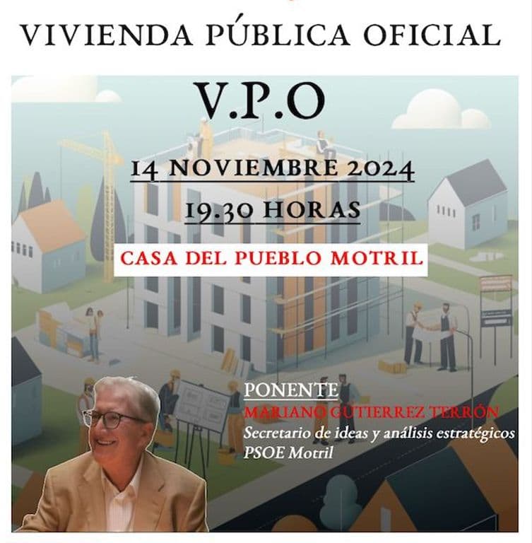 El PSOE de Motril celebra este jueves una jornada de debate sobre ‘Vivienda Protegida’