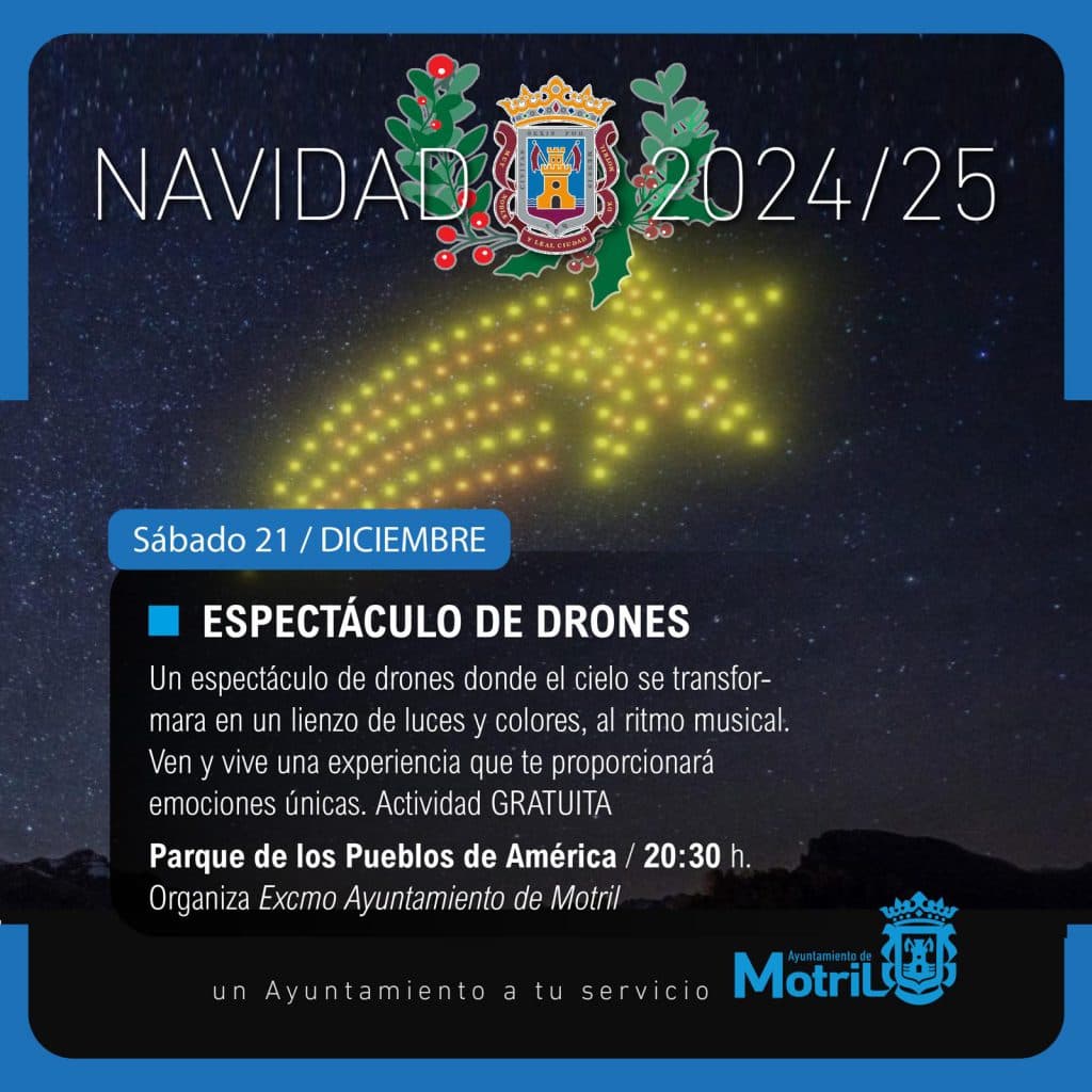 Motril acogerá este sábado el innovador Drone Light Show