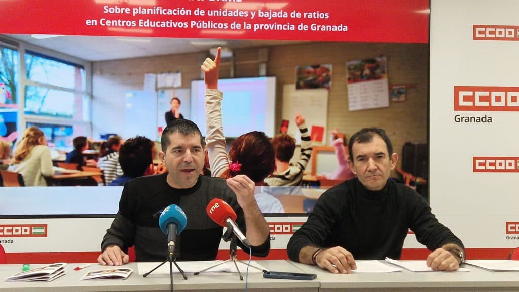 CCOO Granada denuncia que la Junta «suprime unidades y eleva ratios en un pulso continuo a la comunidad educativa en lugar de apostar por una mejora de la calidad de la Enseñanza»