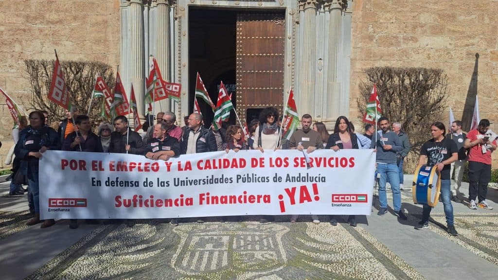 CCOO se moviliza «por el ataque sistemático que están sufriendo las universidades públicas de Andalucía en materia de financiación»