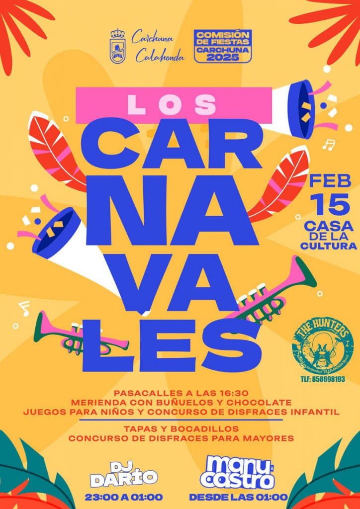 La fiesta del Carnaval 2025 llegará el 15 de febrero a Carchuna