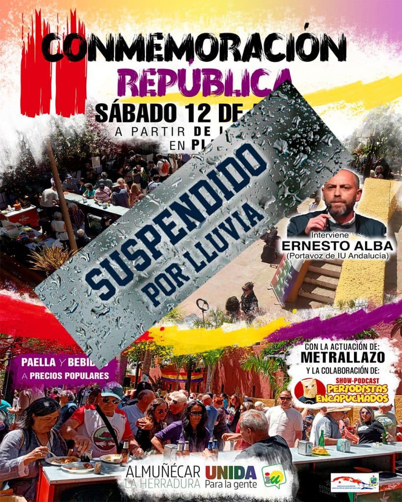 Cancelada la fiesta conmemorativa de la República por amenaza de lluvia